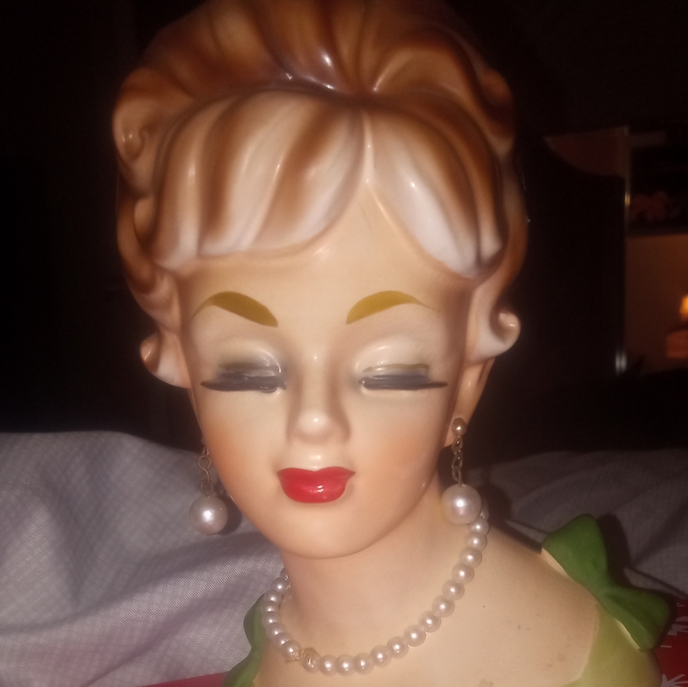 ENESCO Lady Head Vase
